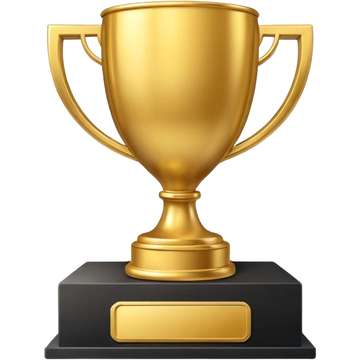 trophy on a winners podium emoji