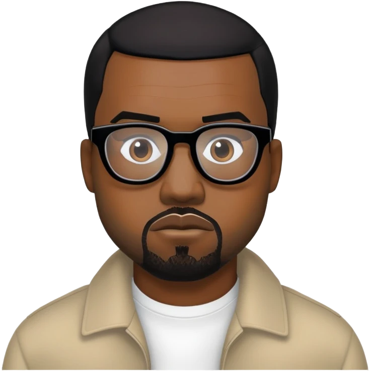 Kanye with glasses emoji