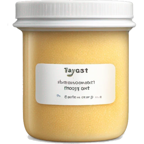 body scrub pot with label emoji