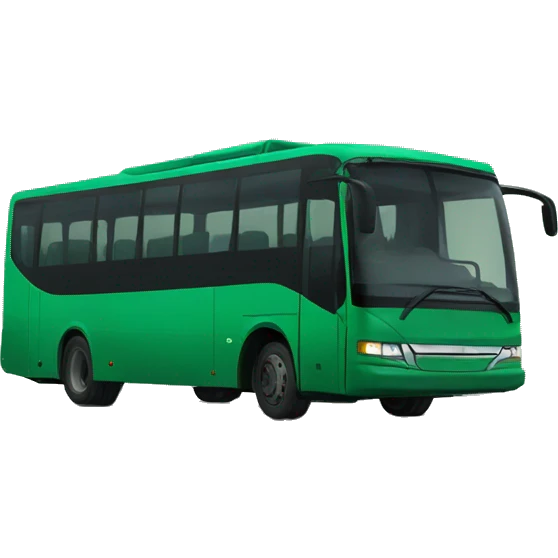 Green Setra bus in bus stop emoji