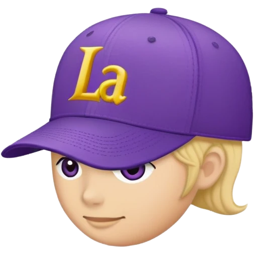 purple LA cap emoji
