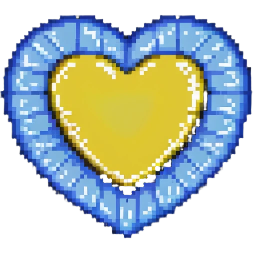 heart with yellow top and blue bottom emoji