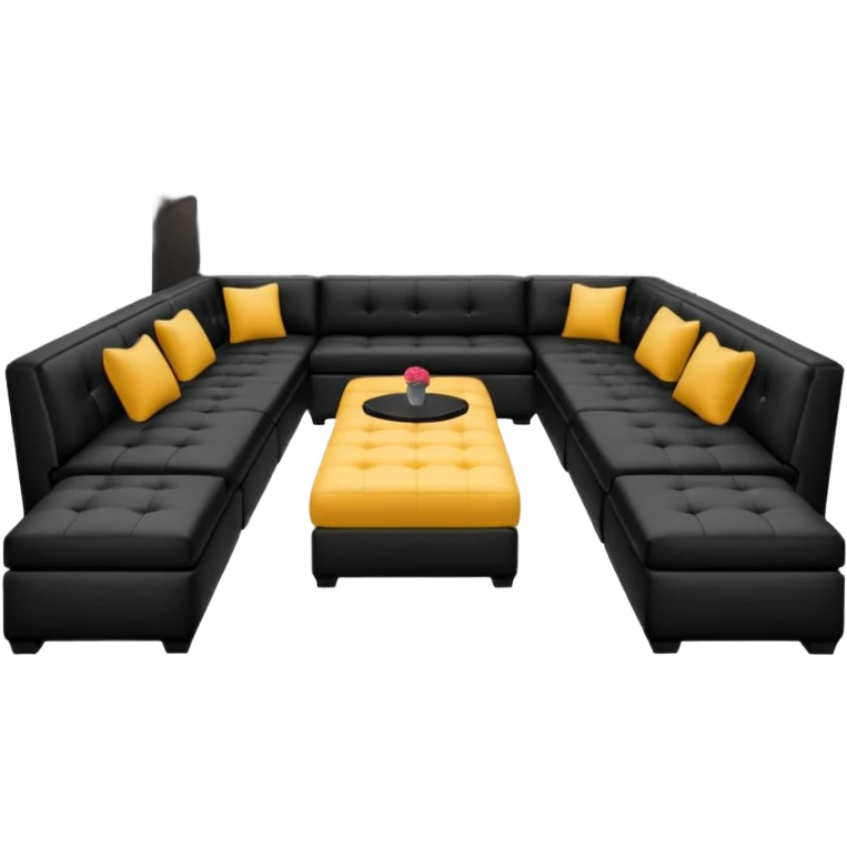 The lounge area adjacent to the dance floor featured thirty-six tables, with couches, ottomans, and banquette sofa seating. emoji