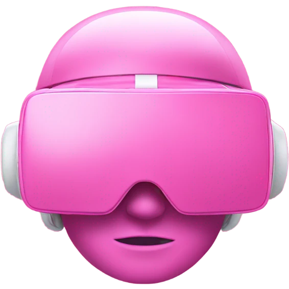 all-pink vr headset no head emoji