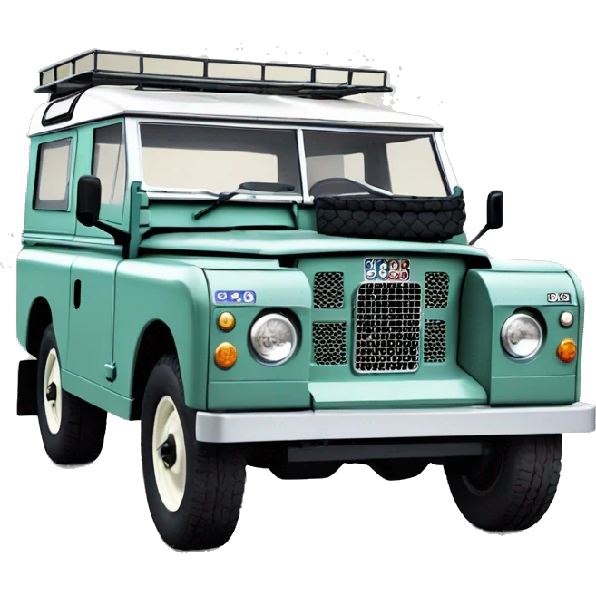 Emojis land rover 1965 series II sin techo emoji