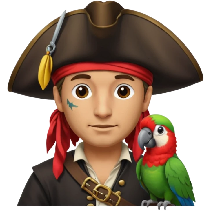 pirate and parrot emoji