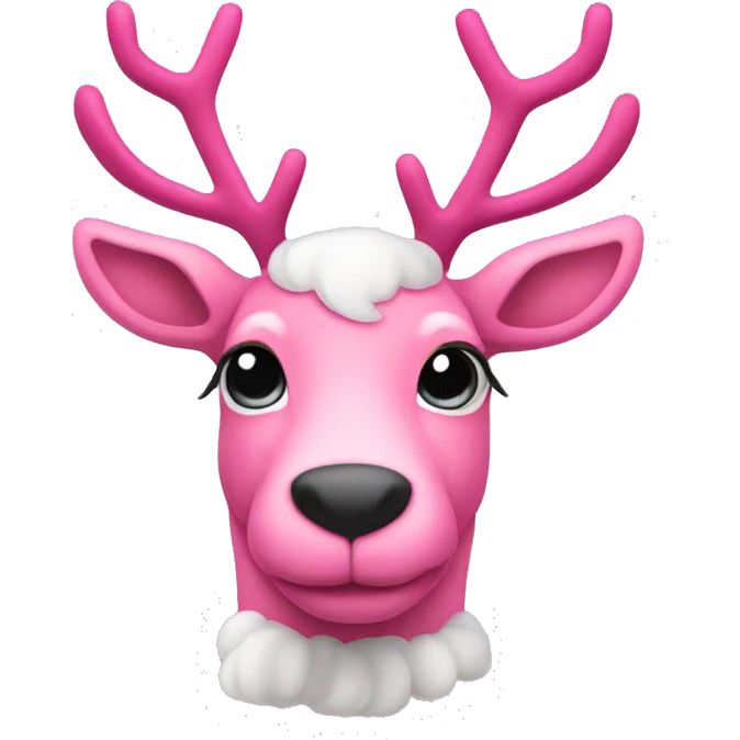 Pink reindeer  emoji