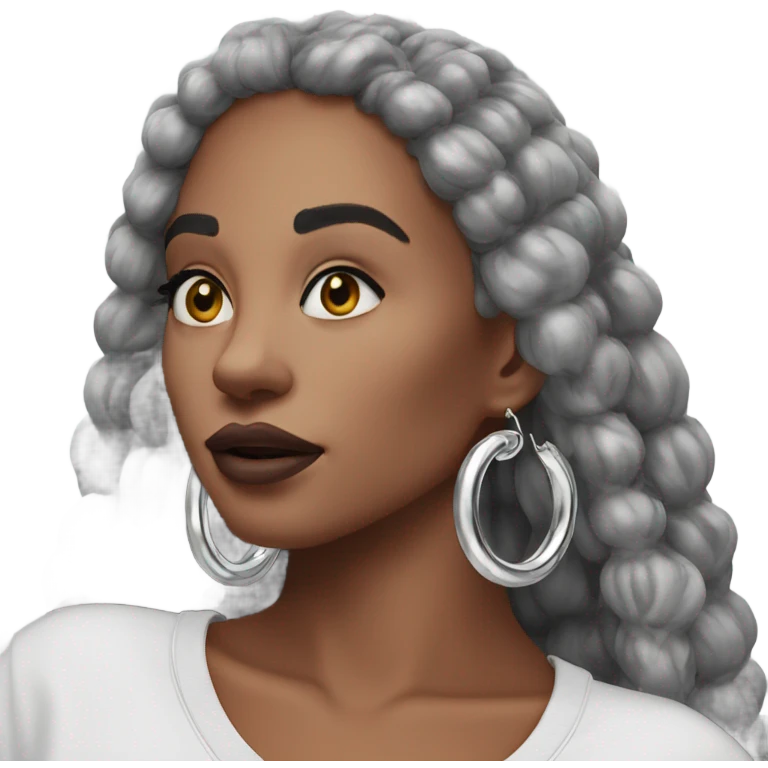 chunky silver hoop earrings emoji