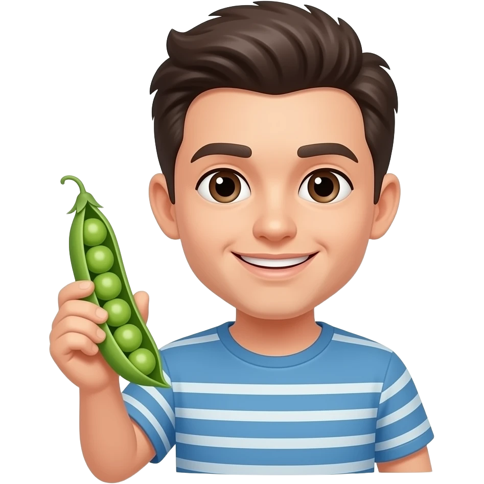PERSON WITH PEAS IN POD emoji
