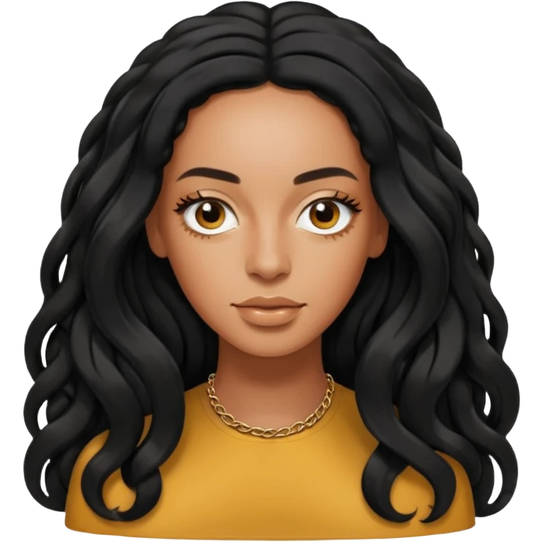 Solange with long hair emoji