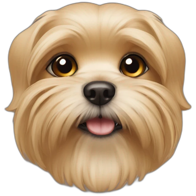 underbite beige shorkie dog emoji