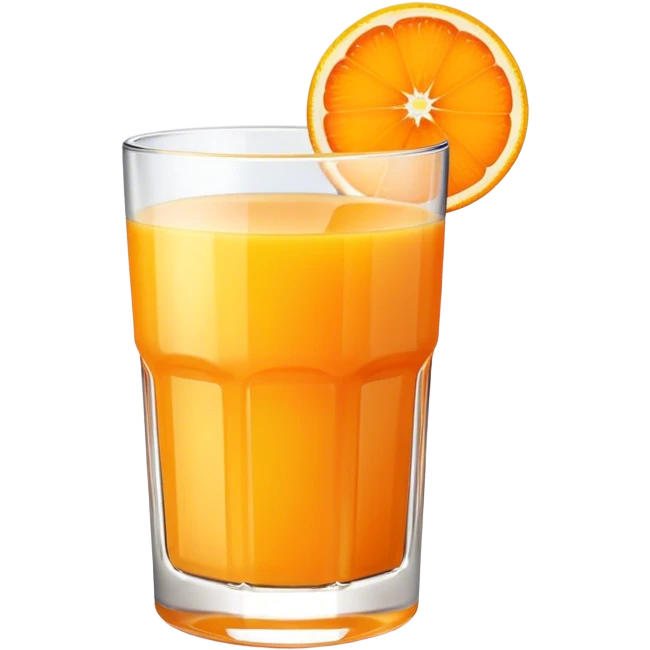 Orange juice in glas emoji
