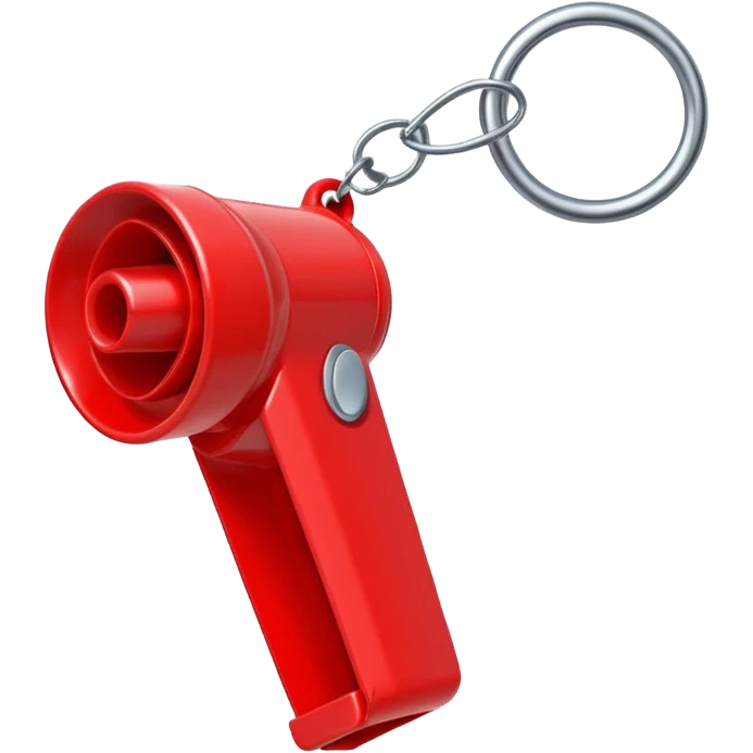 a-cartoon-style- plastic whistle Red colour  emoji