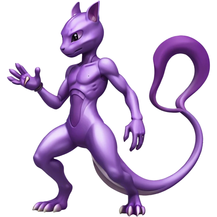  Cool Edgy Shiny Legendary Mewtwo-Digimon-hybrid full body emoji