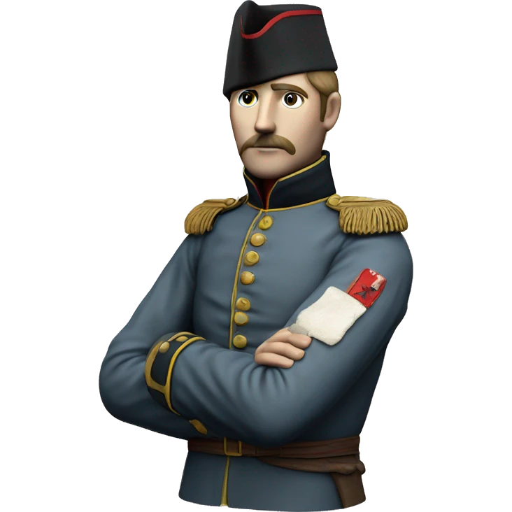 soldier in the Crimean War with a plaster cast on his arm emoji