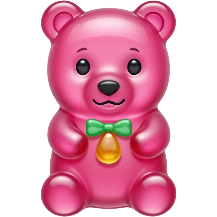 Pink Gummy bear emoji
