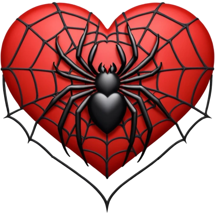 heart with a black spiderweb emoji