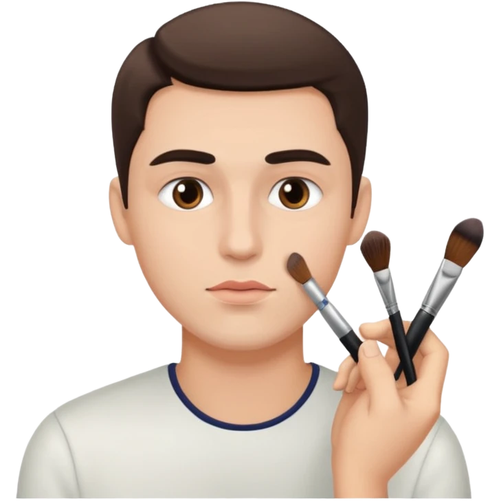 Man doing make up emoji