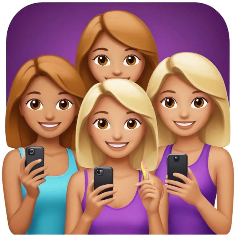 girls taking photo in club background emoji
