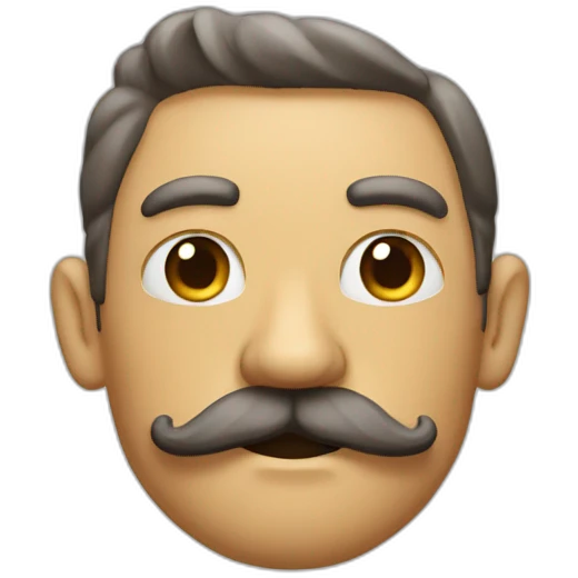 Mustace and blunking face emoji