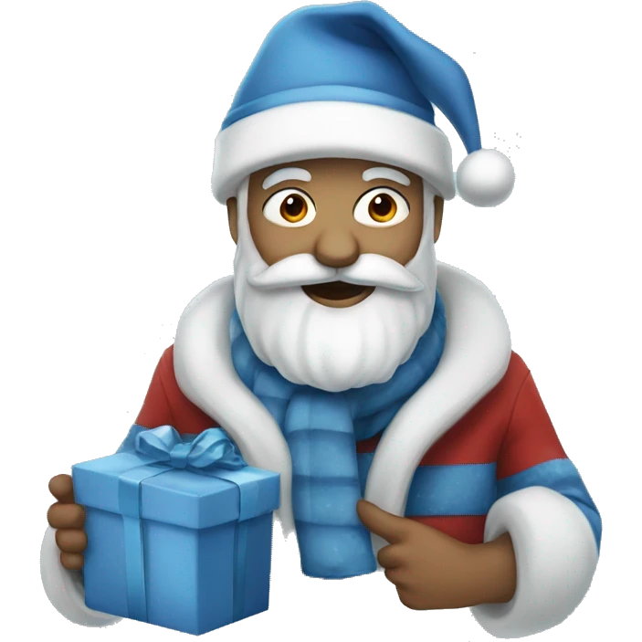 blue christmas  emoji