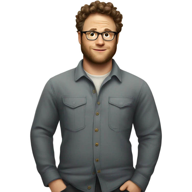 seth rogen looking awkward emoji