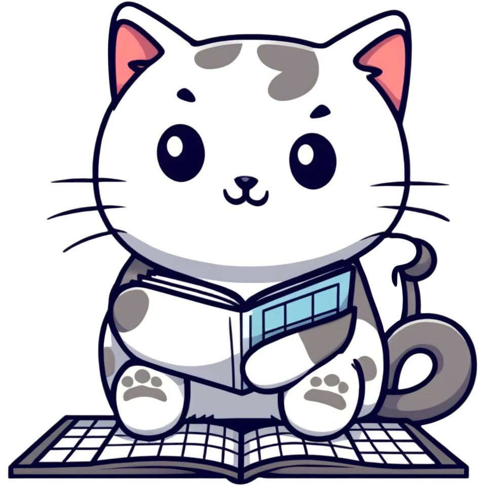 cat playing sudoku emoji
