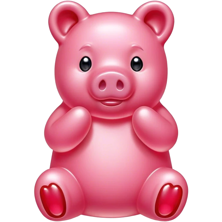 pink spam gummy bear pig emoji