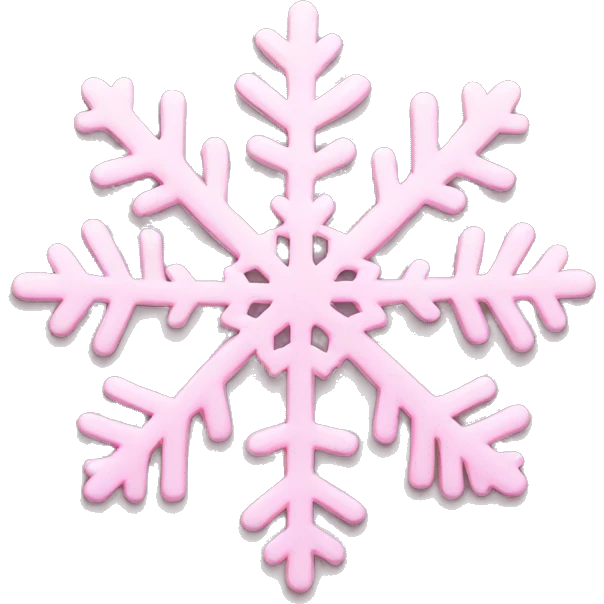 Cute light pink snowflake  emoji