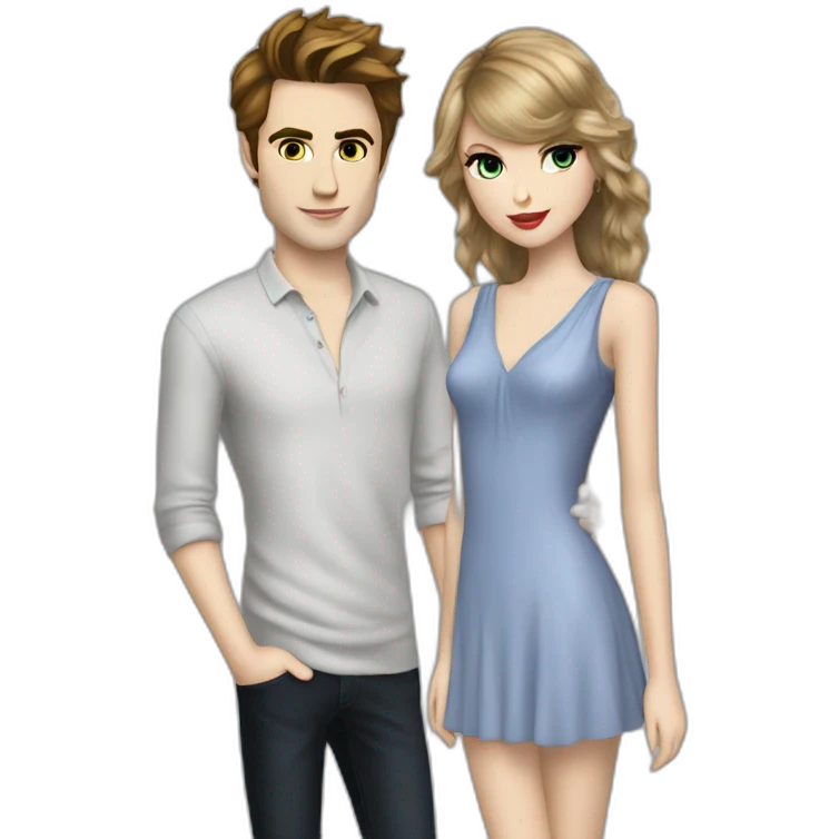 taylor swift with edward cullen emoji