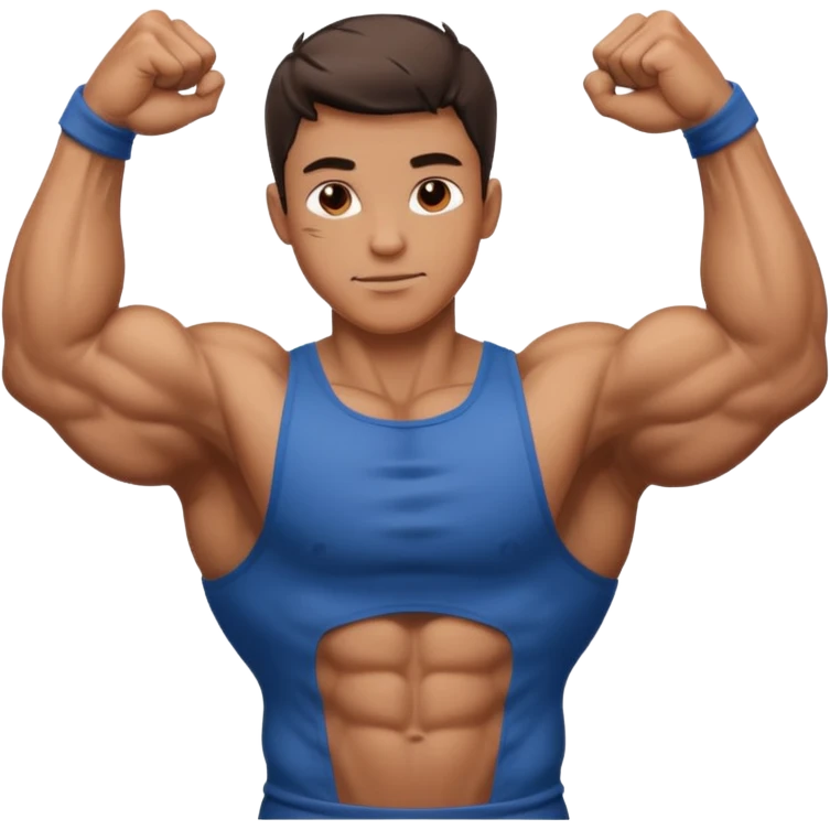 muscular boy with veiny hands arms and biceps emoji