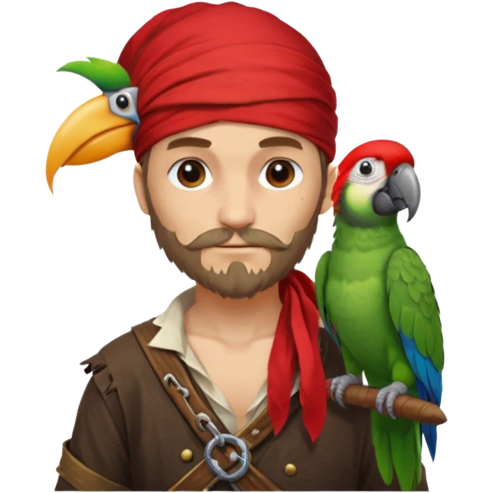 pirate and parrot emoji