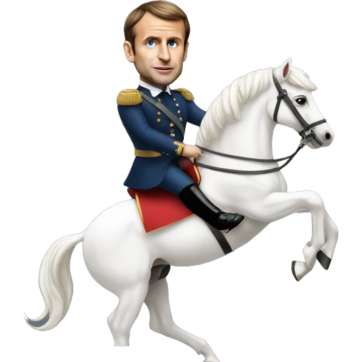 Emmanuel Macron on a white horse   emoji