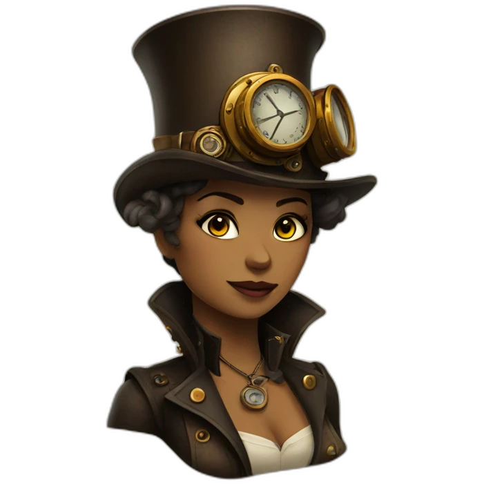 Steampunk lady emoji