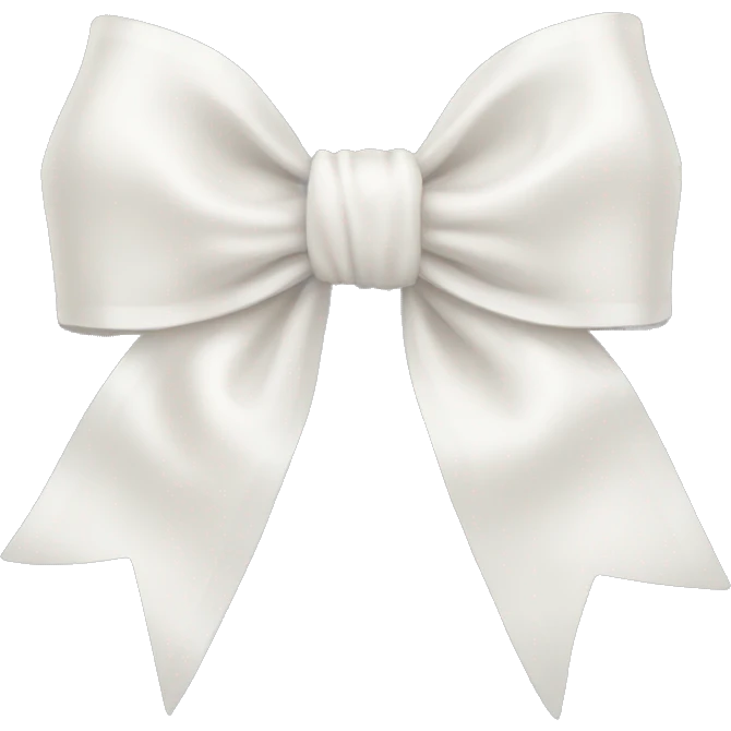 White pastel bow emoji