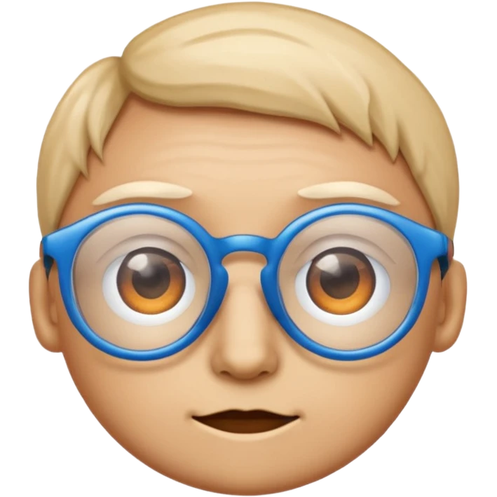eye looking emoji with blue glasses emoji