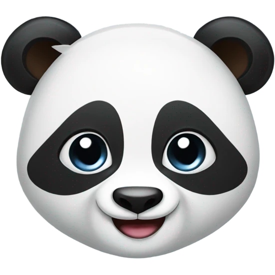 A panda with a rizz face emoji