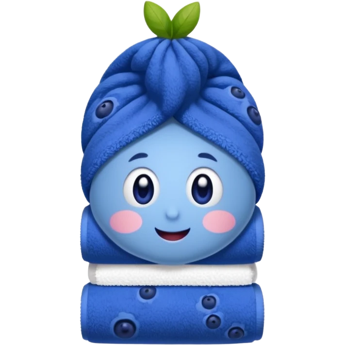 Blueberry patterned towel emoji