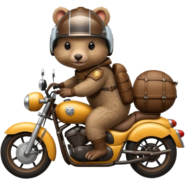 Wombat riding a motorcycle  emoji