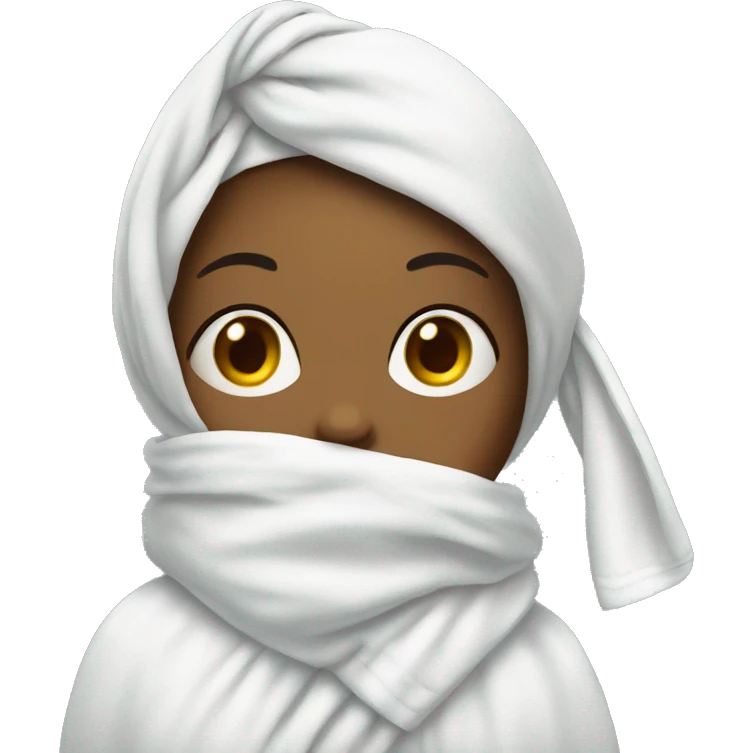 girl with towel on head  emoji