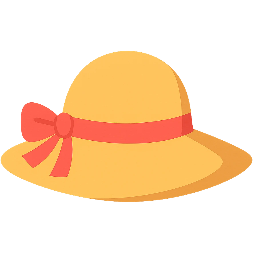 Flat design style Sophie hat emoji