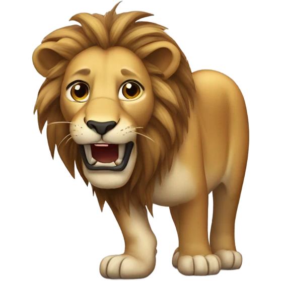 Injured lion emoji