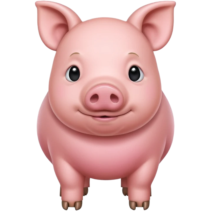 High resolution of  full body A pig emoji