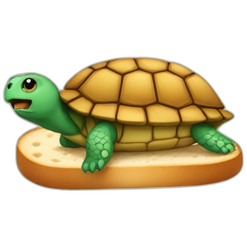Turtle on bread emoji