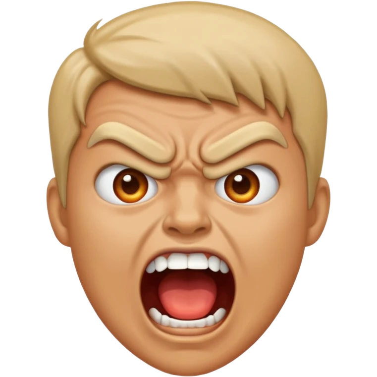 Angry scream emoji