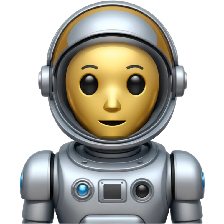robot with astronaut's helmet emoji