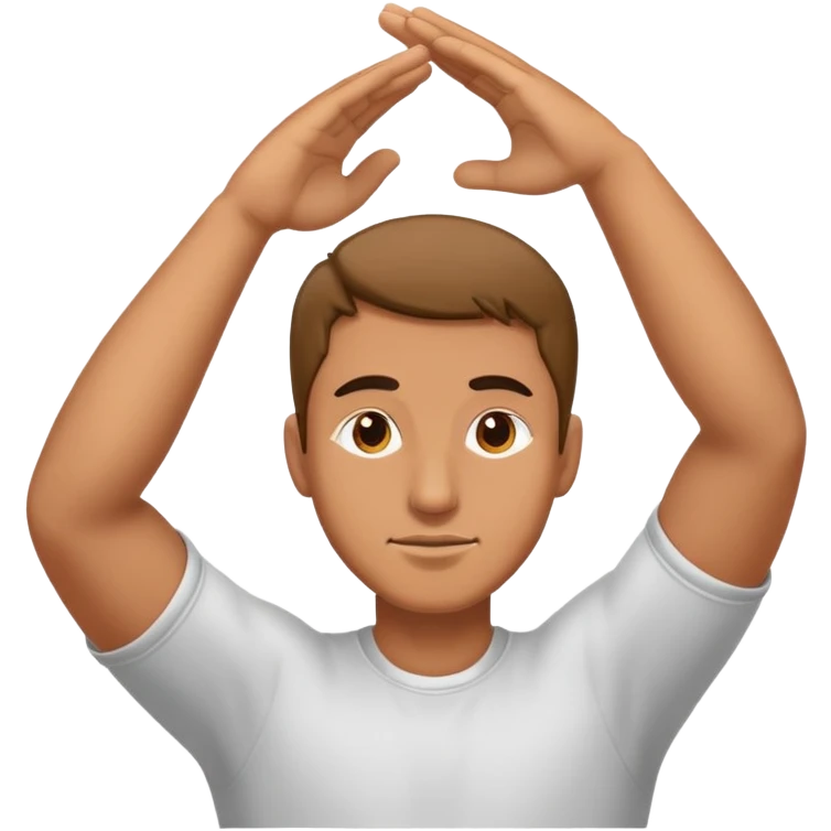 man hand up head down  emoji