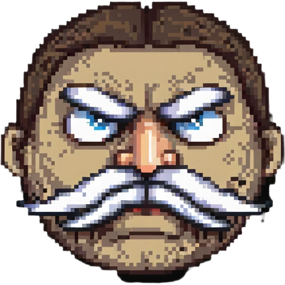 angry face with mustache emoji