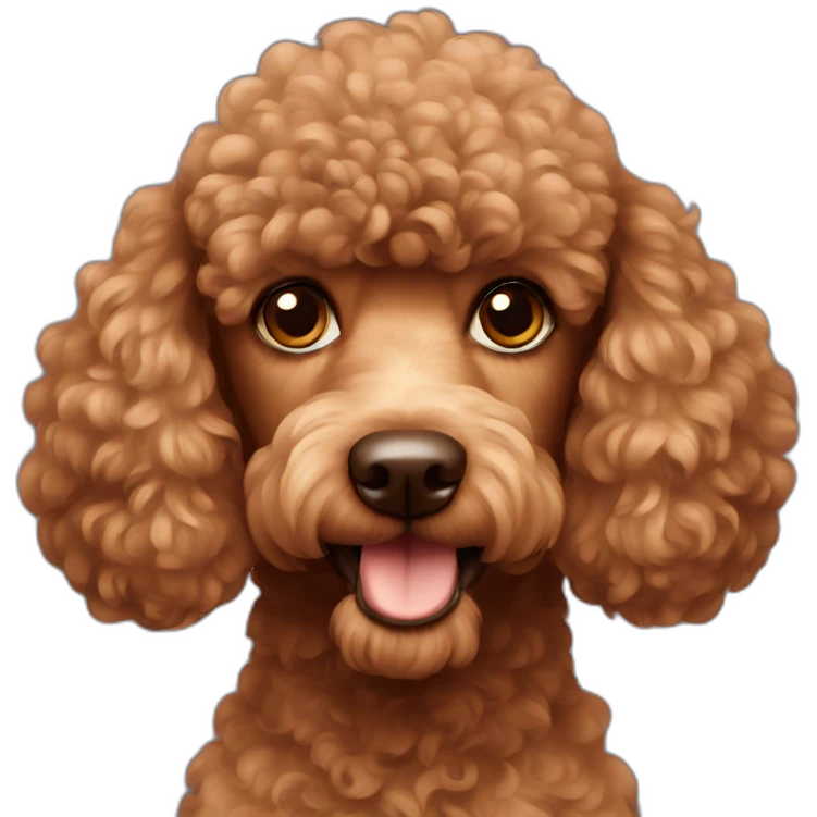 brown poodle emoji