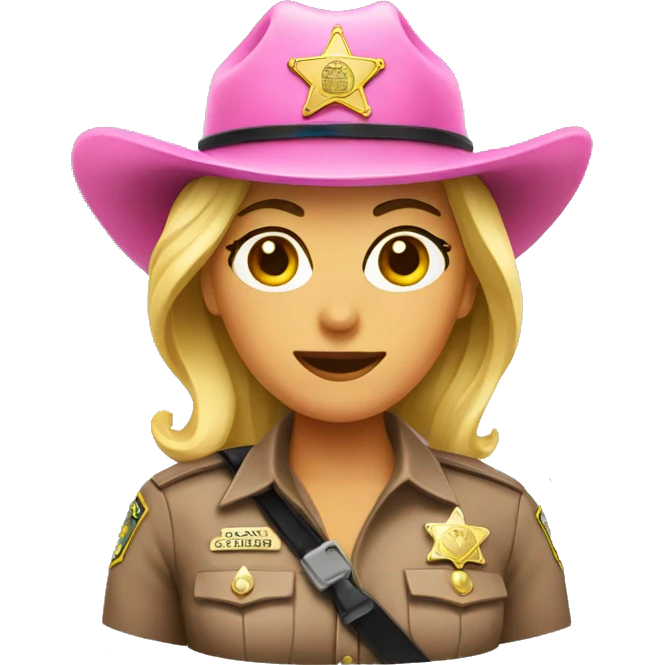 female sheriff pink  emoji